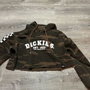 Dickies Brown Camouflage Cropped Hoodie